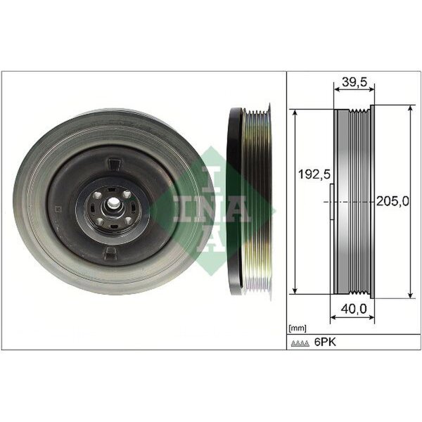 Schaeffler INA 544 0503 10 Riemenscheibe, Kurbelwelle