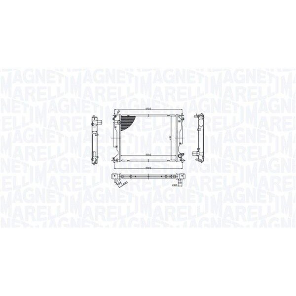 MAGNETI MARELLI 350213212400 Kühler, Motorkühlung