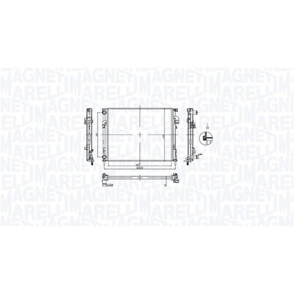 MAGNETI MARELLI 350213212900 Kühler, Motorkühlung