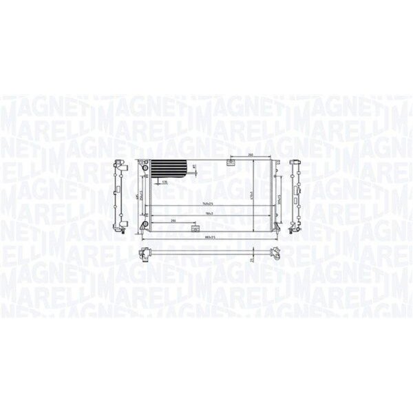 MAGNETI MARELLI 350213213400 Kühler, Motorkühlung