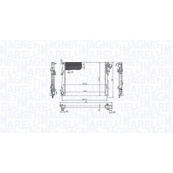 MAGNETI MARELLI 350213213600 Kühler, Motorkühlung