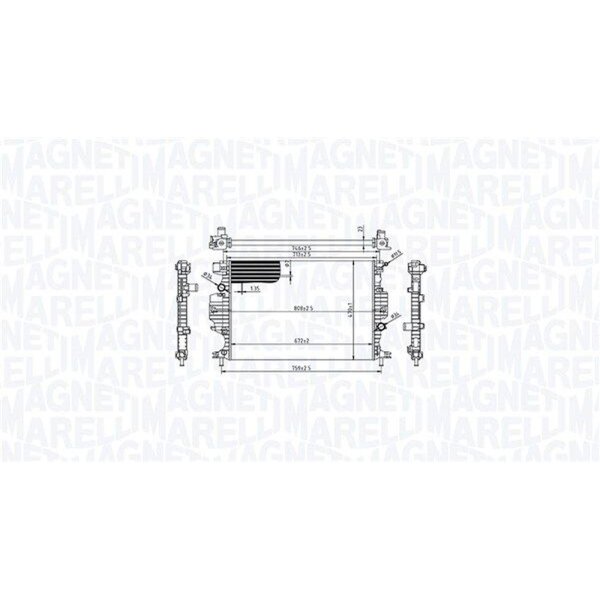 MAGNETI MARELLI 350213215800 Kühler, Motorkühlung