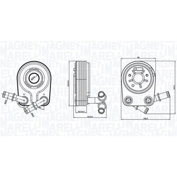 MAGNETI MARELLI 350300000100 Ölkühler, Motoröl