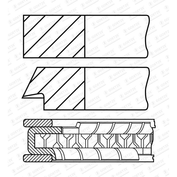 GOETZE ENGINE 08-453400-00 Kolbenringsatz