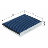 BOSCH 0 986 628 638 Filter, Innenraumluft