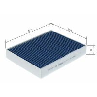 BOSCH 0 986 628 643 Filter, Innenraumluft