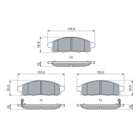 BOSCH 0 986 460 069 Bremsbelagsatz, Scheibenbremse