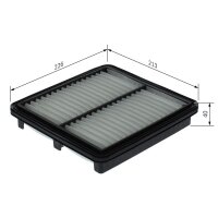BOSCH F 026 400 667 Luftfilter
