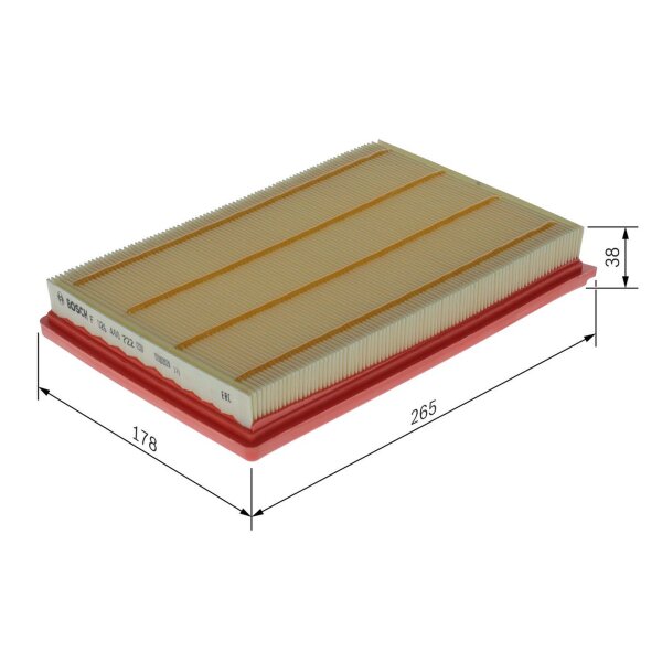 BOSCH F 026 400 722 Luftfilter
