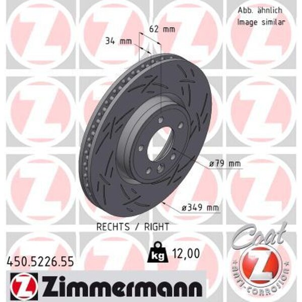 ZIMMERMANN 450.5226.55 Bremsscheibe