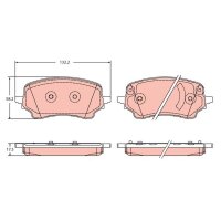 TRW GDB2346 Bremsbelagsatz, Scheibenbremse