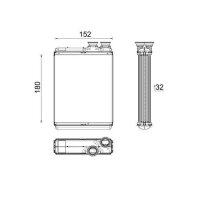 MAHLE AH 266 000P Wärmetauscher, Innenraumheizung