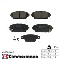 ZIMMERMANN 26177.160.1 Bremsbelagsatz, Scheibenbremse