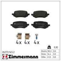 ZIMMERMANN 26273.145.2 Bremsbelagsatz, Scheibenbremse