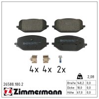 ZIMMERMANN 26588.180.2 Bremsbelagsatz, Scheibenbremse