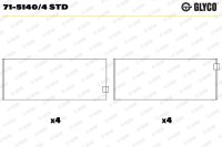 GLYCO 71-5140/4 STD Pleuellagerschale
