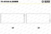 GLYCO 71-4724 0.25MM Pleuellagerschale