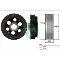 Schaeffler INA 544 0180 10 Riemenscheibe, Kurbelwelle