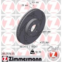 ZIMMERMANN 285.3516.55 Bremsscheibe