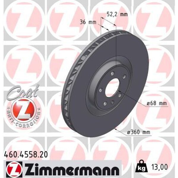 ZIMMERMANN 460.4558.20 Bremsscheibe