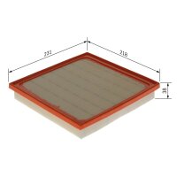BOSCH F 026 400 743 Luftfilter