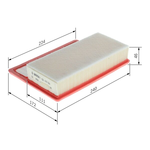 BOSCH F 026 400 680 Luftfilter