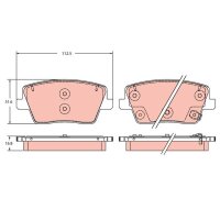 TRW GDB2355 Bremsbelagsatz, Scheibenbremse