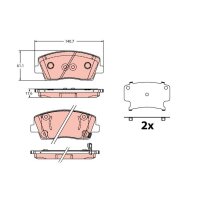 TRW GDB2375 Bremsbelagsatz, Scheibenbremse