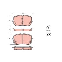 TRW GDB2433 Bremsbelagsatz, Scheibenbremse