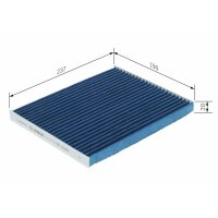 BOSCH 0 986 628 654 Filter, Innenraumluft