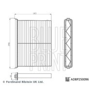 BLUE PRINT ADBP250096 Filter, Innenraumluft