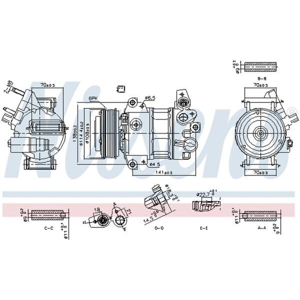 NISSENS 890786 Kompressor, Klimaanlage