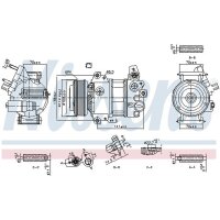 NISSENS 890786 Kompressor, Klimaanlage