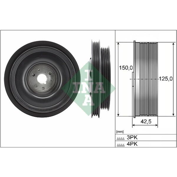 Schaeffler INA 544 0161 10 Riemenscheibe, Kurbelwelle
