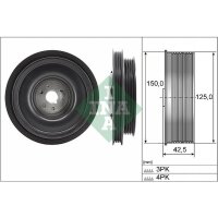 Schaeffler INA 544 0161 10 Riemenscheibe, Kurbelwelle