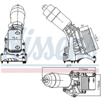 NISSENS 91395 Ölkühler, Motoröl