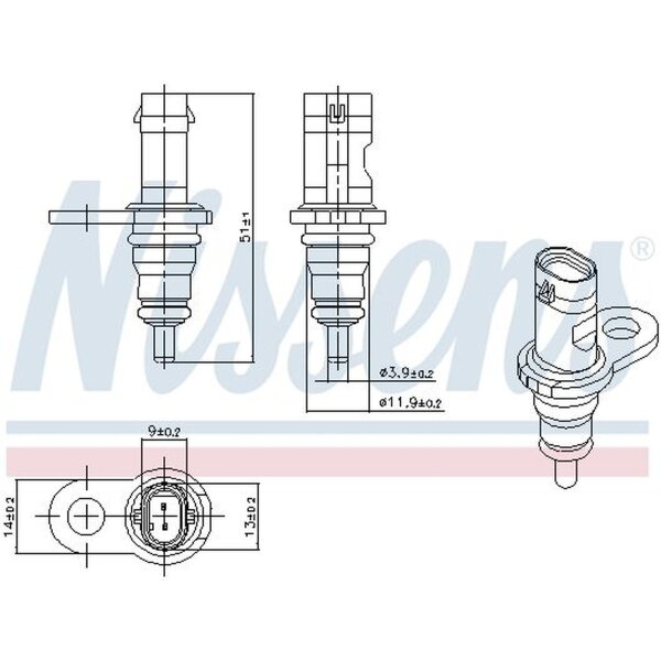 NISSENS 207067 Sensor, Kühlmitteltemperatur