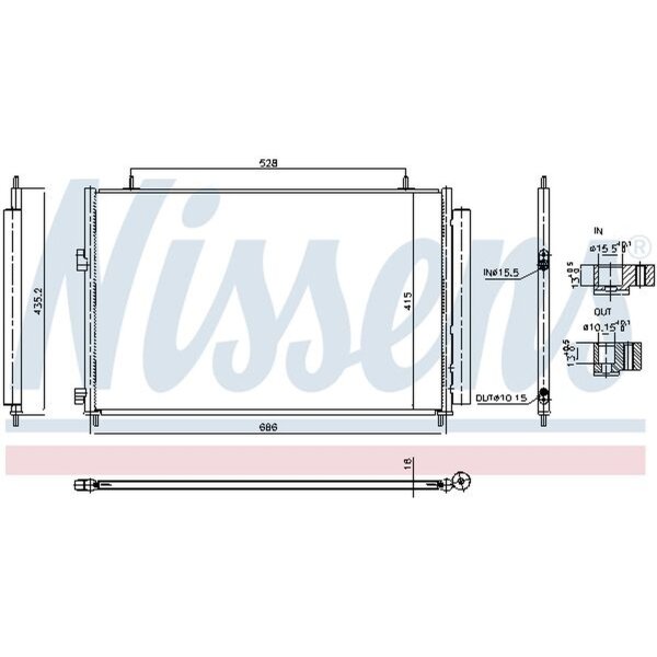 NISSENS 940961 Kondensator, Klimaanlage