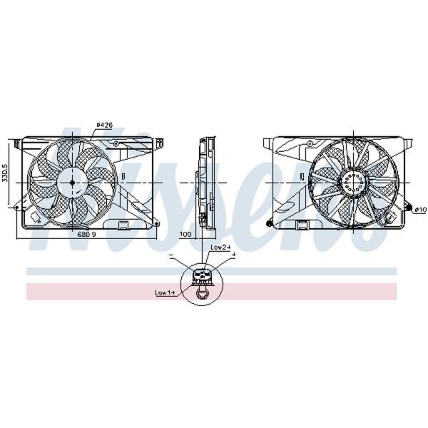 NISSENS 850124 Lüfter, Motorkühlung