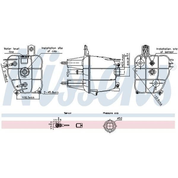 NISSENS 996241 Ausgleichsbehälter, Kühlmittel