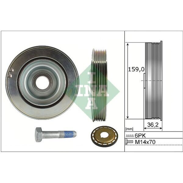 Schaeffler INA 544 0173 21 Riemenscheibe, Kurbelwelle