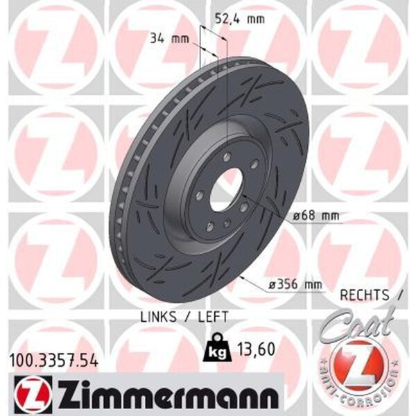 ZIMMERMANN 100.3357.54 Bremsscheibe