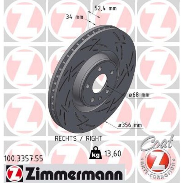 ZIMMERMANN 100.3357.55 Bremsscheibe