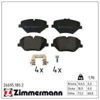 ZIMMERMANN 26695.180.2 Bremsbelagsatz, Scheibenbremse