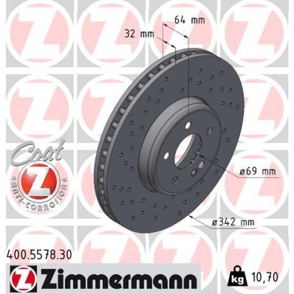 ZIMMERMANN 400.5578.30 Bremsscheibe