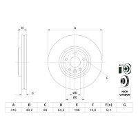 BOSCH 0 986 479 E62 Bremsscheibe