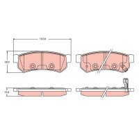 TRW GDB2437 Bremsbelagsatz, Scheibenbremse