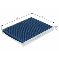 BOSCH 0 986 628 609 Filter, Innenraumluft