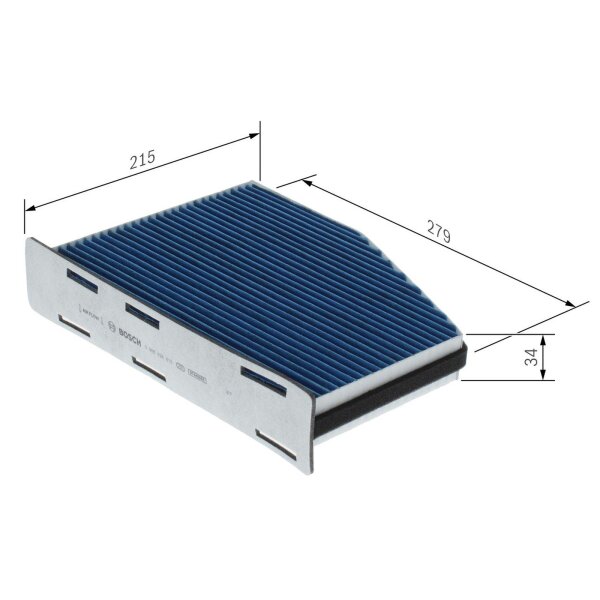 BOSCH 0 986 628 615 Filter, Innenraumluft