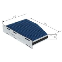 BOSCH 0 986 628 615 Filter, Innenraumluft